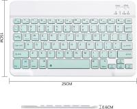 Miniteclado inalámbrico Portátil con Bluetooth, recargable para Apple, iPad, iPhone, Samsung, tableta, teléfono, iOS, Android, Windows - details 8