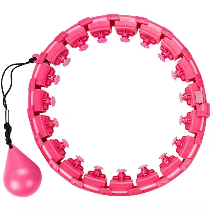 Aro Fitness con Cabeza de Masaje Equipo Deportivo Desmontable para Adultos Ajustable Ancho - 1