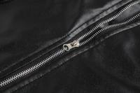 Chaqueta de cuero PU para hombre, abrigo de cuero ajustado a la moda para motocicleta - details 4