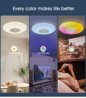 Luz de techo LED inteligente RGB con altavoz musical, lámpara regulable con aplicación Bluetooth, 36W, 220V, Control remoto para el hogar, dormitorio y sala de estar, TUYA - details 6