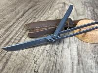 Cuchillo Plegable 2 En 1 Mini Para Frutas Y Sobrevivencia Al Aire Libre Herramientas De Defensa Personal EDC Cuchillo Plegable De Manija De Goma Material De Hoja De Acero Inoxidable - details 1