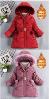 Abrigo de Invierno para Niñas Cálido, Grueso, con Capucha y Cuello de Piel - details 10