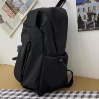 Mochila para ordenador a la moda, bolso escolar para estudiantes de Color sólido con cremallera, bolso de hombro de viaje informal de gran capacidad para estudiantes universitarios - details 14