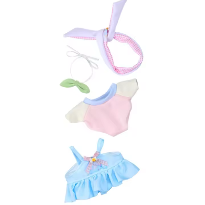 1 Juego de vestido Lolita, ropa de muñeca de algodón de 20cm, falda de princesa, ropa de muñeca de algodón a la moda, Mini ropa elegante sin atributos para muñeca - 1
