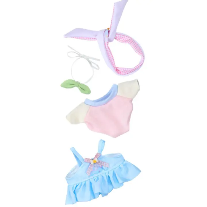 1 Juego de vestido Lolita, ropa de muñeca de algodón de 20cm, falda de princesa, ropa de muñeca de algodón a la moda, Mini ropa elegante sin atributos para muñeca - 1