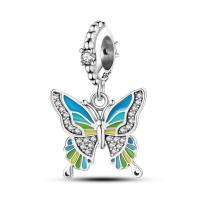 Silver Fit-pulsera de circonio para mujer, serie de mariposas de 3mm, joyería artesanal, nuevos artículos, Material metálico - details 3