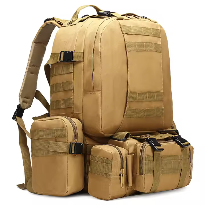 Mochila táctica de 55L 4 en 1 para hombre, bolsa deportiva Molle para exteriores, senderismo, escalada, Mochila de asalto impermeable - 1
