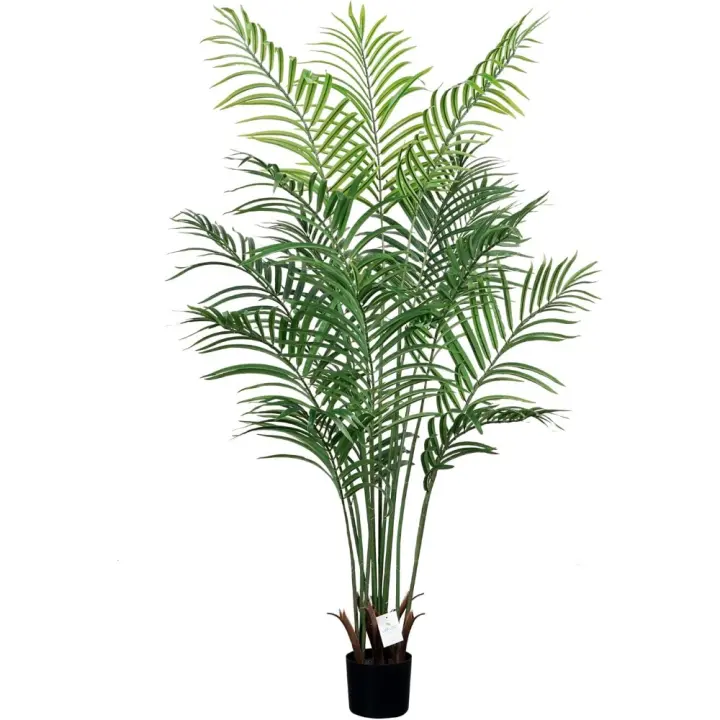 Palmera Artificial Dypsis Lutescens de 150 cm, Planta de Interior sólo con 13 Troncos Desmontables, decoración para Oficina, Tienda, Piso y Fiesta, 1 Pieza - 1
