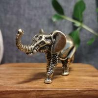 Elefante de latón antiguo para té, mascota en miniatura, simulación de animales, colección de adornos, manualidades, decoraciones de escritorio para el hogar - details 1