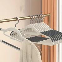 Colgador de ropa antideslizante para el hogar, percha de plástico antideslizante, antimarcas, estante de secado de ropa - details 0