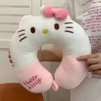 1pc Una linda almohada de peluche en forma de U de Hello Kitty - Suave, adecuada para viajes, descanso de oficina, siesta familiar, Navidad, Día de San Valentín, Día de Acción de Gracias, regalo de cumpleaños para novia - details 1