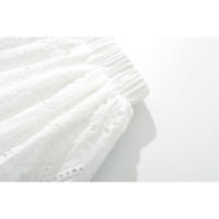 Minifalda de ballet para mujer, falda patinadora con bordado blanco y negro, cintura elástica, para baile, 2025 - details 11