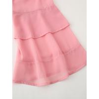Vestido de gasa con volantes, estilo clásico, versátil y a la moda para mujer. - details 9