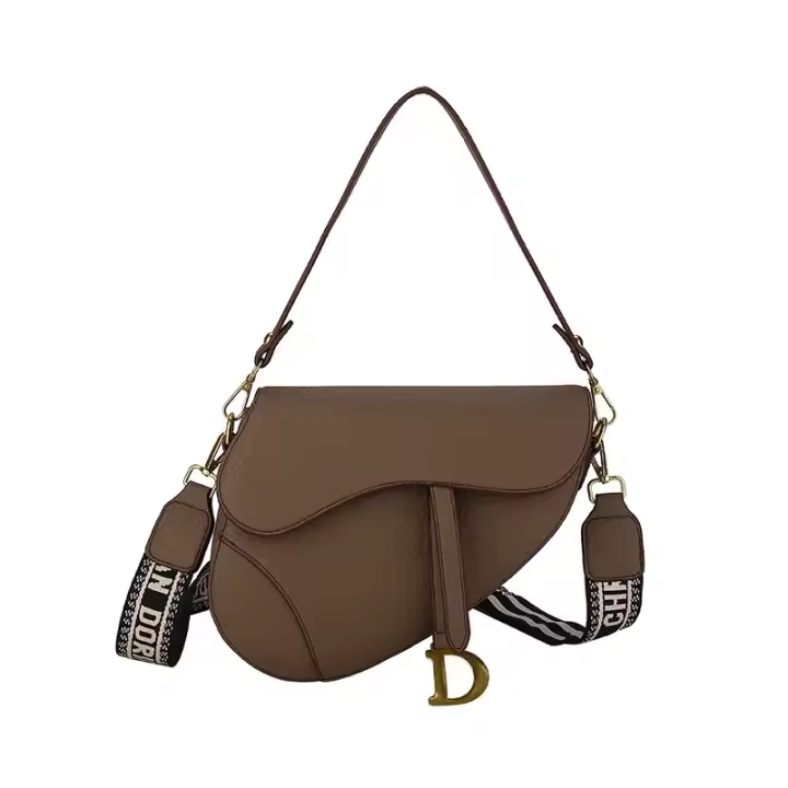 Bolso de Sillín de Diseño Nuevo Bolso Corto de Hombro Casual Bolso Ancho de Moda para Viajes - 1