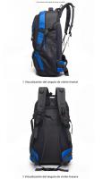 Mochila de Sendero Impermeable Ligera de 40L Mochila de Montaña Plegable para Hombres y Mujeres - details 6