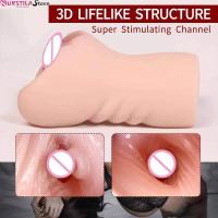 Leten Toy Vagina Texturizada Anal 2 en 1 Copa Realista de Silicona Masturbador Masculino de Bolsillo Coño Insertable Juguetes Sexuales Eróticos - details 3