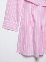Vestido de rayas con cuello en V para mujeres europeas y americanas - details 7