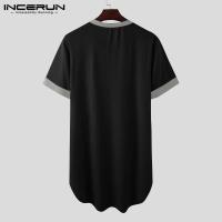 2024 batas de dormir para hombres, camisón de manga corta con cuello en V, ropa de casa acogedora de retazos, albornoces holgados a la moda para hombres, bata - details 16