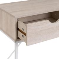 Consola 2 cajones Metal Blanco y MDF 80x30x75 cm - details 2