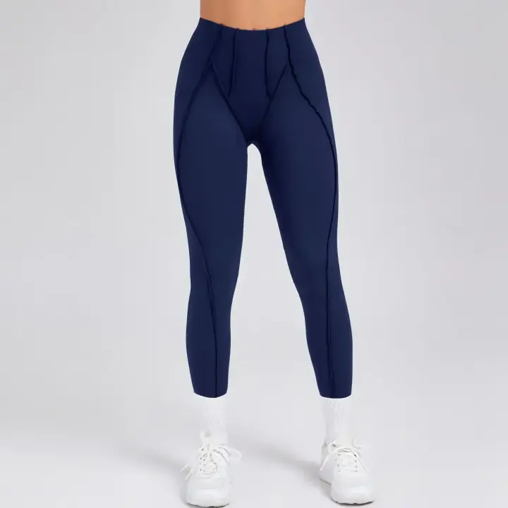 Body de yoga sin costuras para mujer, cintura alta deportiva para mujer, color melocotón, pantalones de entrenamiento para correr, entrenamiento, gimnasio - 1