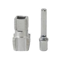 Herramienta de roscado de tubos de PVC de aluminio, herramienta de roscado interior de PVC plateado, herramienta de roscado, accesorios de herramientas de grifo de tubos - details 0
