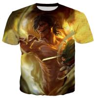 Camisetas con estampado 3D de Anime japonés para hombre y mujer, camisetas informales de talla grande con movimiento Haruku Street Hip Hop, transpirables de secado rápido - details 2
