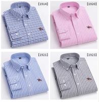 hombre manga larga ropa hombre S~7XL 100% algodón puro Camisa giratoria Oxford de manga larga para hombre Ocio de negocios Bolsillo bordado Slim Fit Estilo de botón Suave Med - details 36
