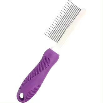 Peine para mascotas, peine de aseo para mascotas, peine largo de dientes de acero inoxidable para perros y gatos - 1