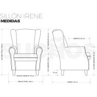 Lactancia tapizado en Tela Anti Manchas Color Gris, sillón butaca para Dormitorio, - details 4