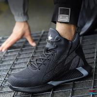 Zapatos de seguridad para hombre, zapatillas de trabajo a prueba de pinchazos, zapatos de trabajo ligeros, botas de seguridad antigolpes con punta de acero, zapatos indestructibles - details 5