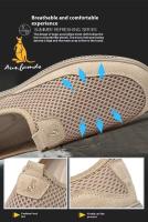 Sandalias antideslizantes deportivas informales de cuero con logo de canguro para hombre, zapatos ligeros de tela suave y transpirable para caminar en verano - details 4