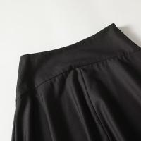 Nueva moda mujer cremallera lateral Vintage cintura alta A-line Midi falda Otoño Invierno elegante faldas de oficina - details 2