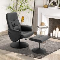 Reclinable hasta 145° °   y Giratorio 360° °   con Respaldo Ajustable para Salón Dormitorio Oficina 76x81x101 cm Negro - details 1