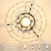 Lámpara De Techo De Cristal Pequeña, Moderna Lámpara De Techo De Cristal Para Pasillo, Accesorios De Iluminación De Techo, Lámpara De Montaje Empotrado Para Dormitorio, Salón (Plata) - details 3