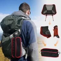 Silla de camping plegable ultraligera, sillas de exterior con bolsa de transporte para camping, jardín, pesca, playa, barbacoas - rojo - details 0