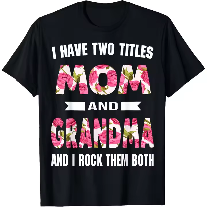 Tengo dos títulos mamá abuela y los rockeo camiseta del día de la madre camiseta de hombre - 1