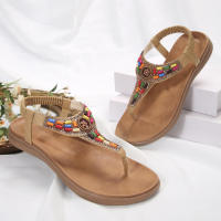 Sandalias Planas de Estilo Bohemio para Mujer Sandalias de Gladiador con Clip - details 10