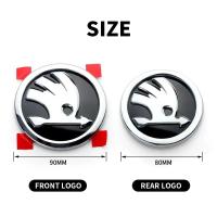 Pegatina para maletero de rejilla delantera de coche ABS 3D de 80/90mm para Skoda Octavia 2 A5 A7 Kodiaq Fabia Rapid 3 Karoq Superb VRS Accesorios - details 1