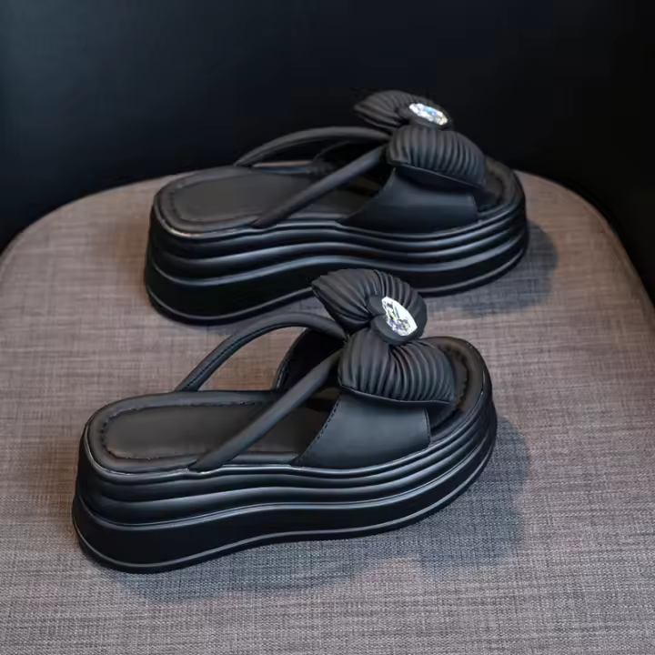 Sandalias de Plataforma para Mujeres Nuevo Verano Zapatos de Playa Versátiles de Alta Gama para Aumentar la Altura - 1