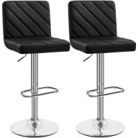 Taburetes de Bar Altura Ajustable 92-113,5cm Sillas de Bar Asientos Giratorios Diseño Moderno - details 0