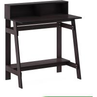 Simplistic A Frame Escritorio de computadora, Madera, Nogal Oscuro, 45.47 x 80.26 x 90.17 cm - details 0