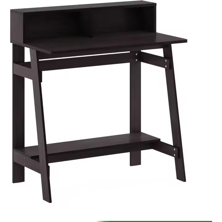 Simplistic A Frame Escritorio de computadora, Madera, Nogal Oscuro, 45.47 x 80.26 x 90.17 cm - 1