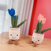 Decoración para el hogar, simulación de plantas, tulipanes, suculenta, muñeco, peluche, flores, maceta, adornos, muñecas de tela - details 9