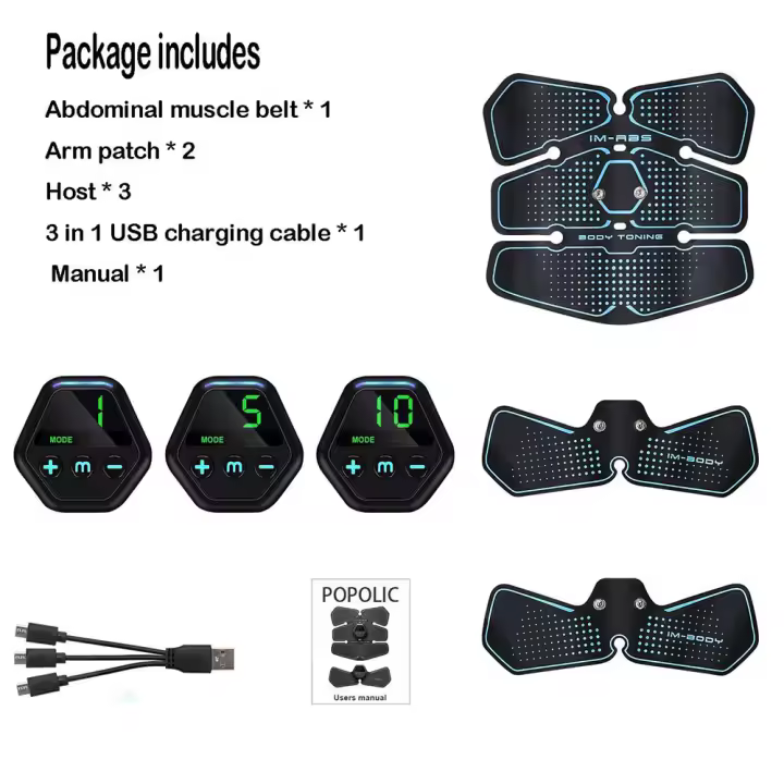 Equipo de gimnasio para deportes al aire libre, cinturón de entrenamiento Ems, estimulador muscular Abdominal, aparato de entrenamiento de Fitness adelgazante - 1
