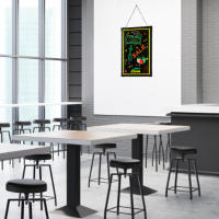Tablero de escritura LED de 60 x 80 cm, tiendas, bares, carteles, tablero publicitario con luz de neón, bricolaje con ganchos, esquinas anticolisión, para decoración, carteles, pizarras en casa, tiendas, bares, restaurantes, negro - details 1