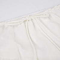 BUNO-Faldas Midi de cintura baja con ribete blanco para mujer, faldas largas divididas con lazo, Fairycore, verano, francés, vacaciones, playa, Y2K - details 9