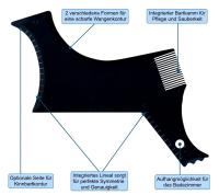Peine de plantilla para dar forma a la barba para hombre, peine transparente negro para Barba, herramienta de belleza para el ho - details 8