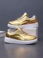 Zapatillas deportivas de moda para otoño 2024, zapatos planos informales transpirables y ligeros para exteriores con lentejuelas de suela gruesa para parejas - details 2