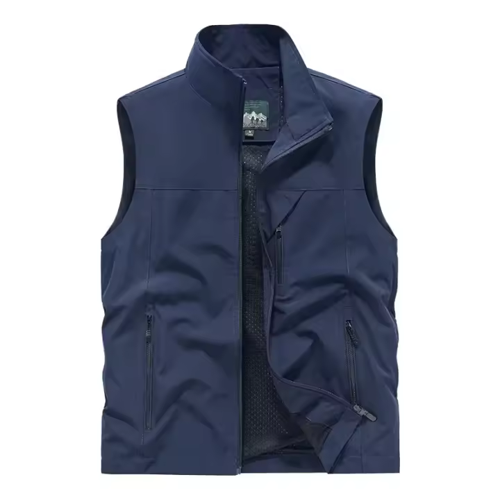 Chaqueta Chaqueta de Moda para Hombres 2025 A prueba de viento, sin mangas, impermeable, Equipo de Motociclista - 1