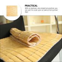 Alfombrilla de asiento fresca de verano, cojín de asiento de bambú con forma de Mahjong de alta ventilación, suministro de sueño para oficina, funda cuadrada para silla de refrigeración, sofá - details 2